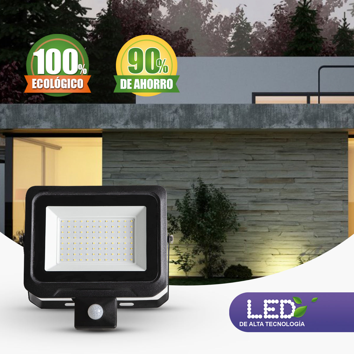 Reflector LED con Sensor de Movimiento | 100 W